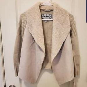 SugarFly Drape Front Faux Sweater